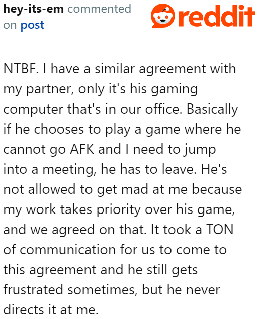 It seems that the girlfriend doesn't truly understand the OP's setup.