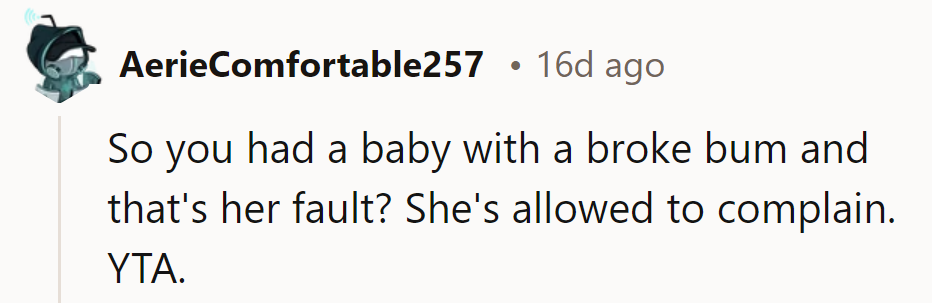 Babies don't come with financial disclosures. Let's all vent without the blame game.