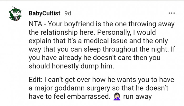 18. It's the only way you can sleep all through the night