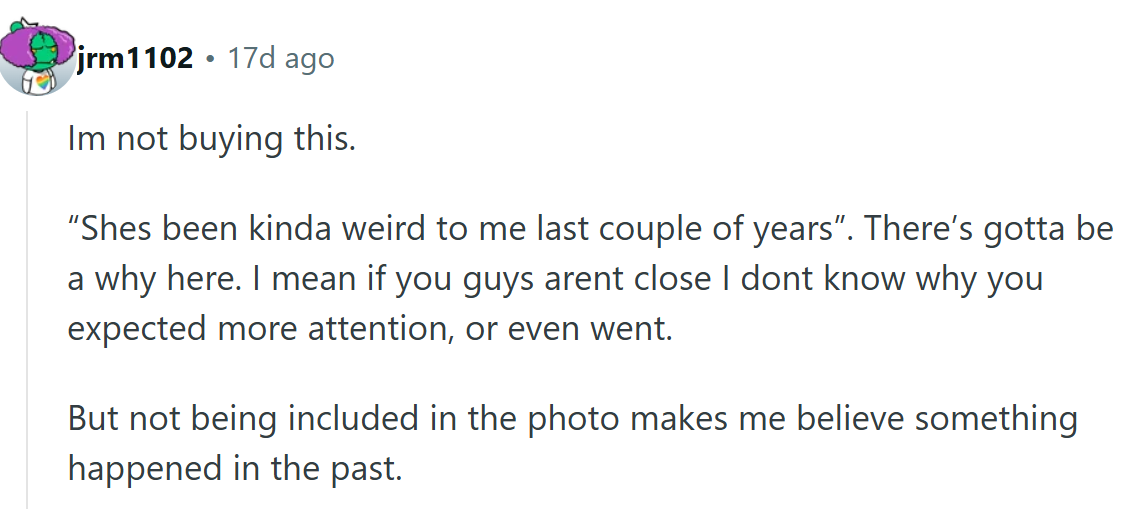 Something else must be going on...