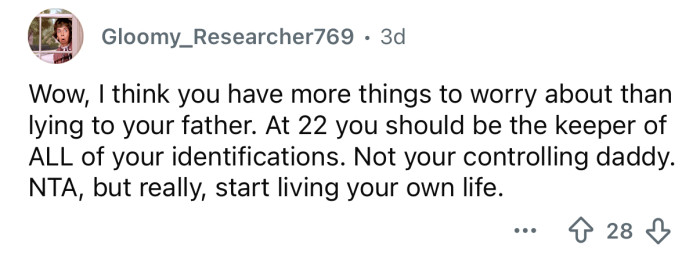 Start living your own life.