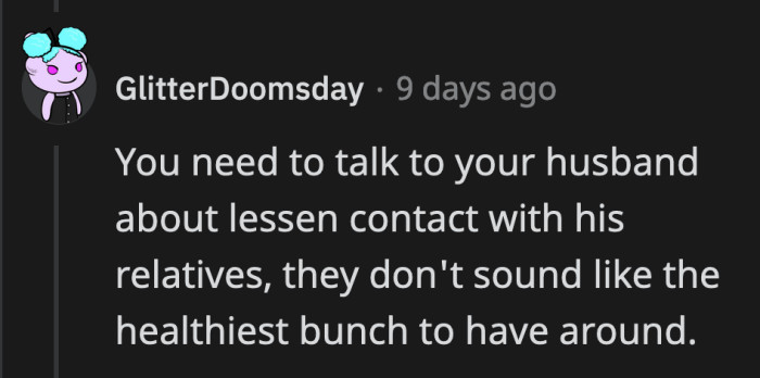 Is OP's husband aware of what's happening with his side of the family?