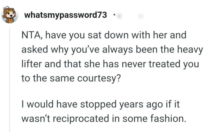 This Redditor would have stopped years ago