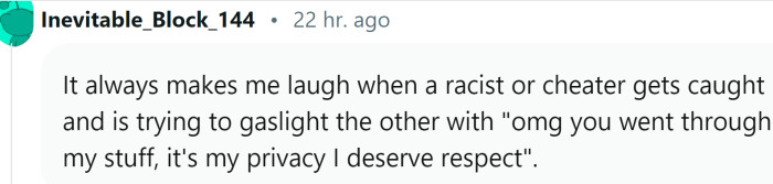 Shifting blame and diverting attention. Spinning the situation. All red flags...