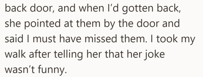 It is framed as a joke, though it lands as something else entirely.