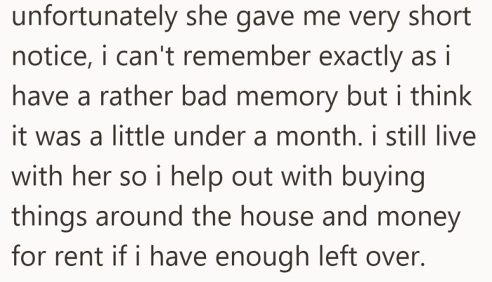 Short notice changes everything, especially when money is already tight.