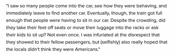 They left their etiquette in Europe