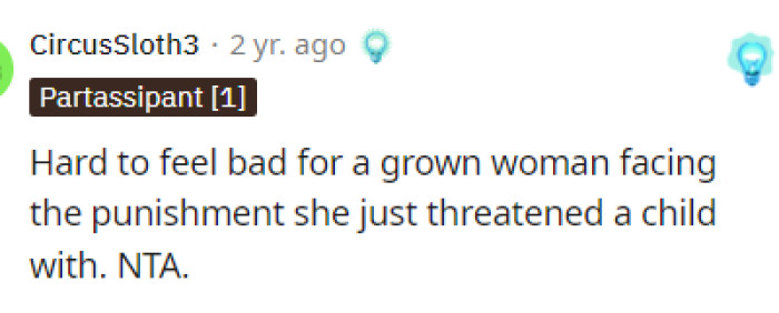 This Is Definitely Something to Keep in Mind, but Obviously She Doesn't Understand the Impact of Her Words in This Situation.