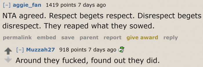 It's their own fault.