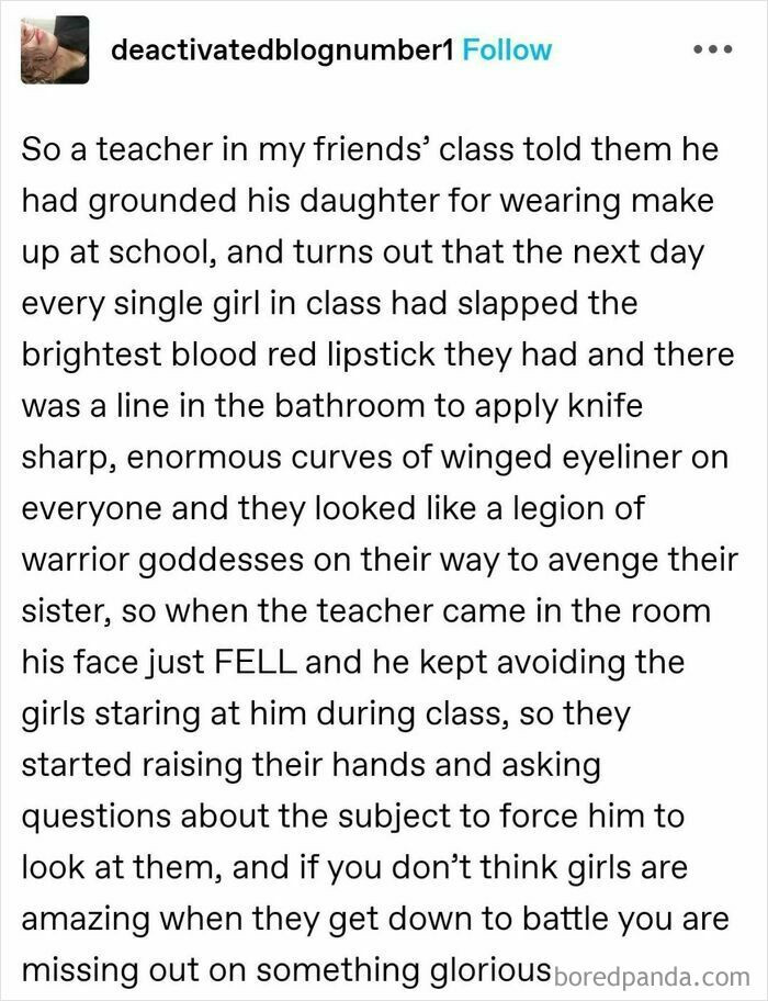 "I Love It When We Rise Up Together To Destroy The Patriarchy ✊"