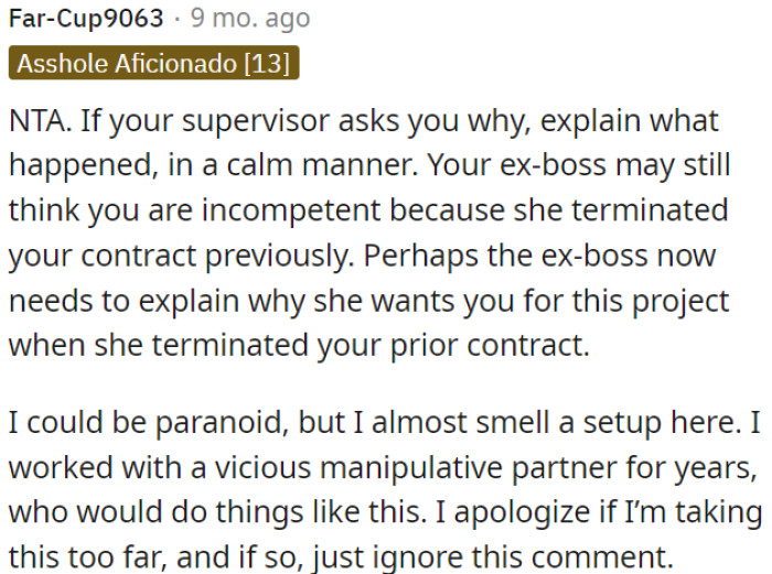 It's worth questioning why they want OP for this project now.