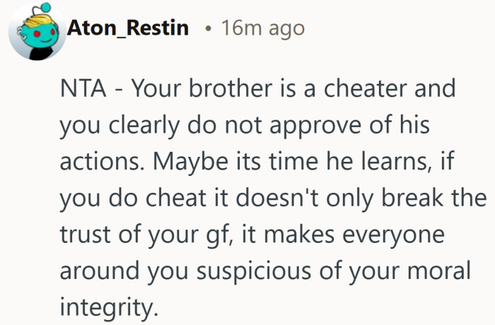 That point widens the impact, like the damage goes beyond just one relationship.