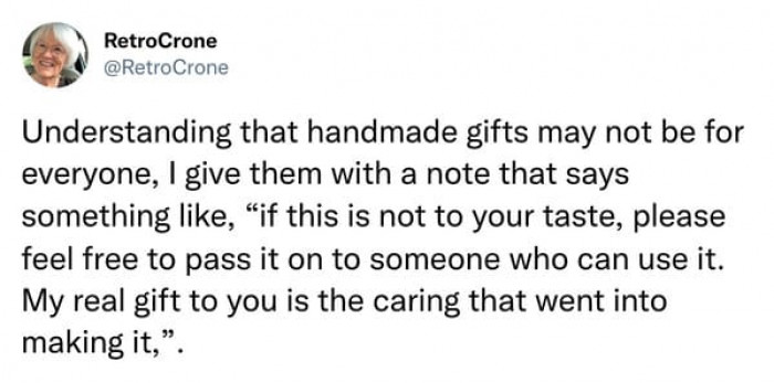 Feel free to pass it on to someone else