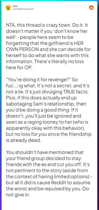 Comment from u/IDrinkMyOwnSemen