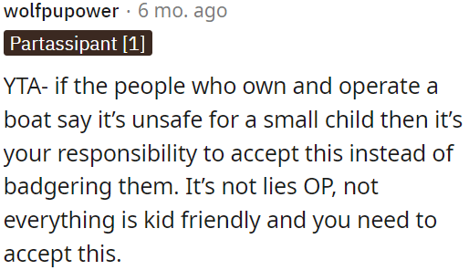 Not everything is suitable for kids, and that's the reality.