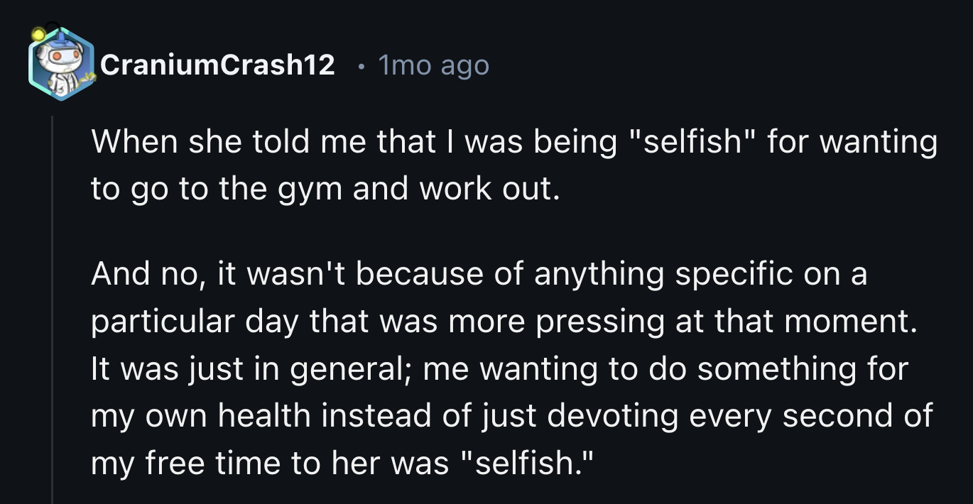 18. Most people would be proud of their partner for caring for themselves.