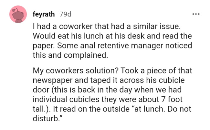 Took a piece of the newspaper and taped it across