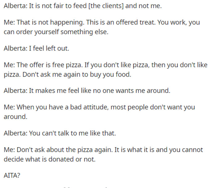 Next, they provide details on the actual conversation that occurred and how everything unfolded.