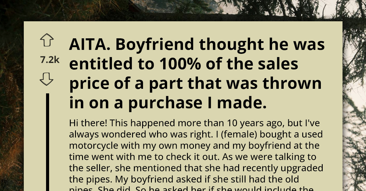 Woman Buys A Motorcycle, Then Her Boyfriend Claims A “Free” Spare Part And Demands 100% Of The Cash From Selling It