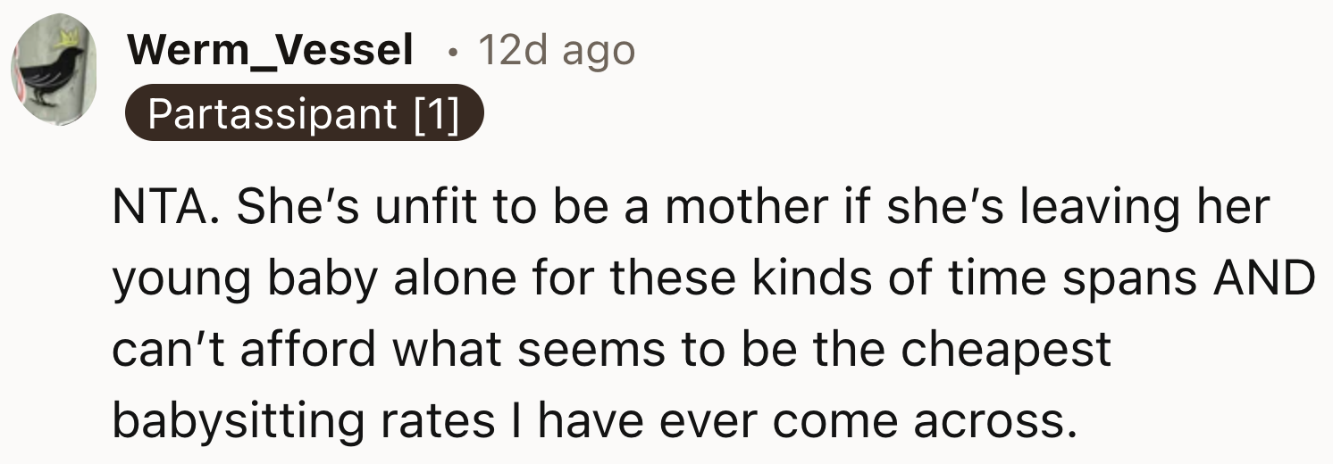 She's unfit to be a mother