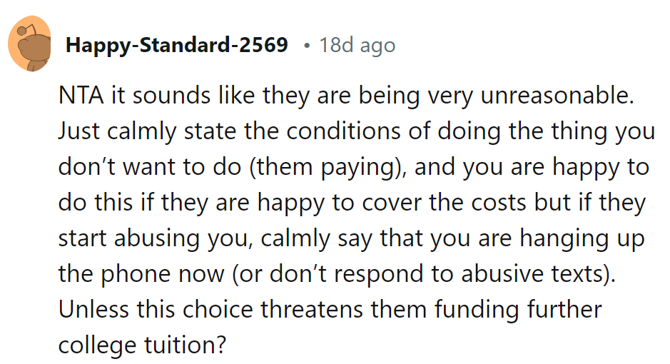 Offer: They pay, she walks. If they flip, she dips.