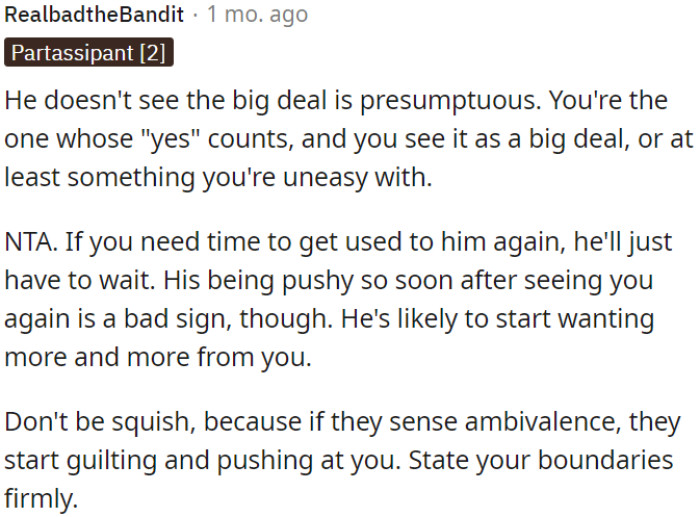 His dismissal of the situation is presumptuous.