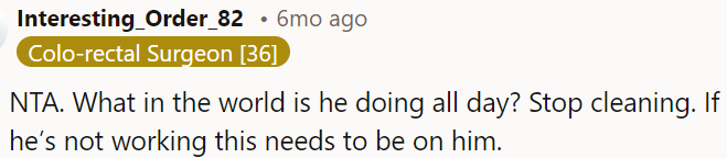 He should take responsibility if he's not working.