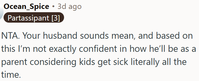OP's husband sounds mean.
