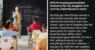 Teacher Gets Upset After Parent Sends Daughter To School With Personalized Stationery