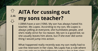 Father Explodes At Teacher After She Publicly Shames His Son For Using The Bathroom