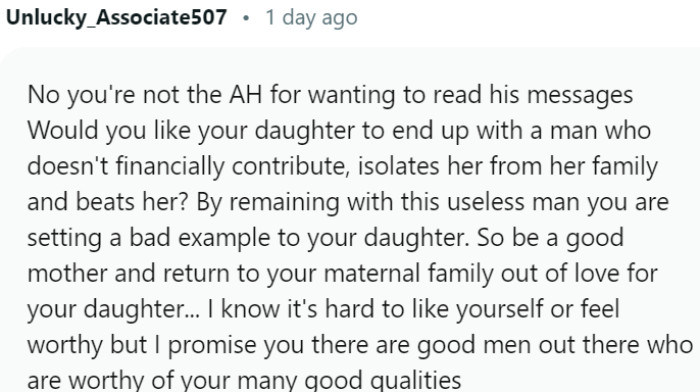 Remember your worth and the possibility of finding a good partner