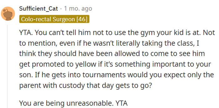 Let your son bask in the love and support from everyone involved, OP.