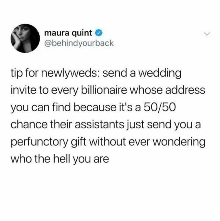 37. This Is a Tip for Newlyweds