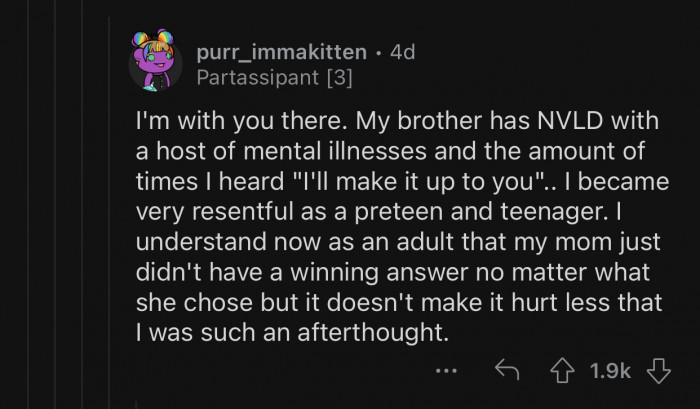 Op's daughter will grow resentful of her and her little brother.