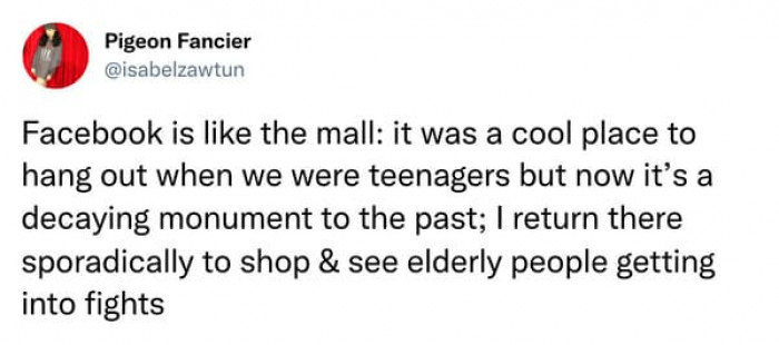 4. Facebook is like the mall