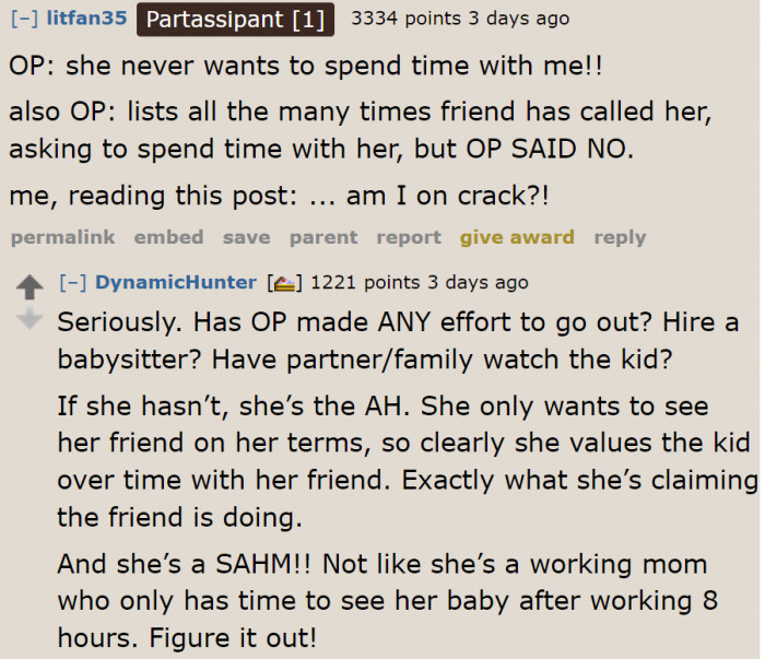 She's the One Who Declined the Invitation. So Her Best Friend Didn't Ditch Her.