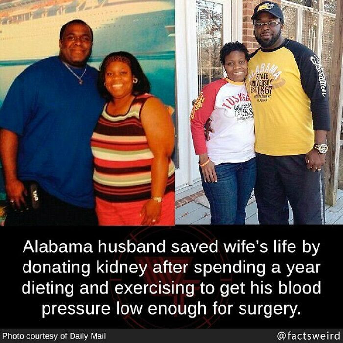 16. A husband literally changed his life to save his wife