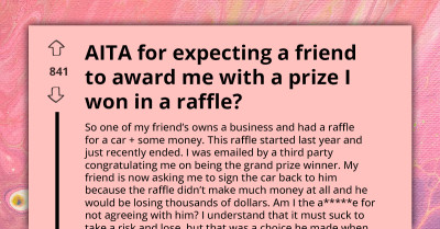 Business Owner Fails To Profit From Organized Raffle, Asks Friend Who Won Grand Prize To Return It