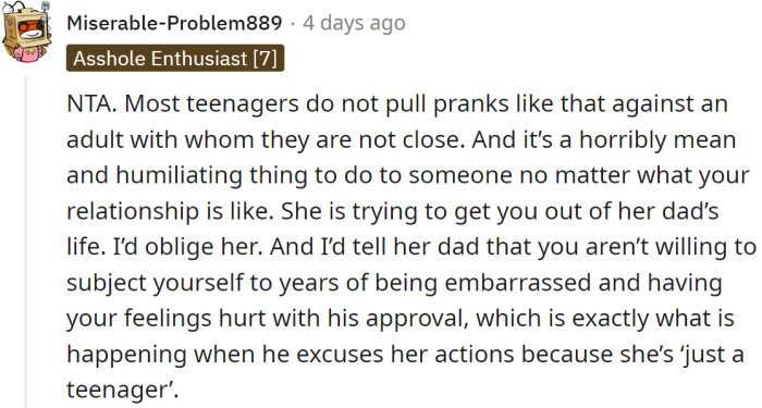 It was a mean and humiliating thing to do