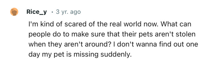 With Karens walking around, people need to watch their pets closely