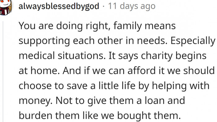 Charity begins at home