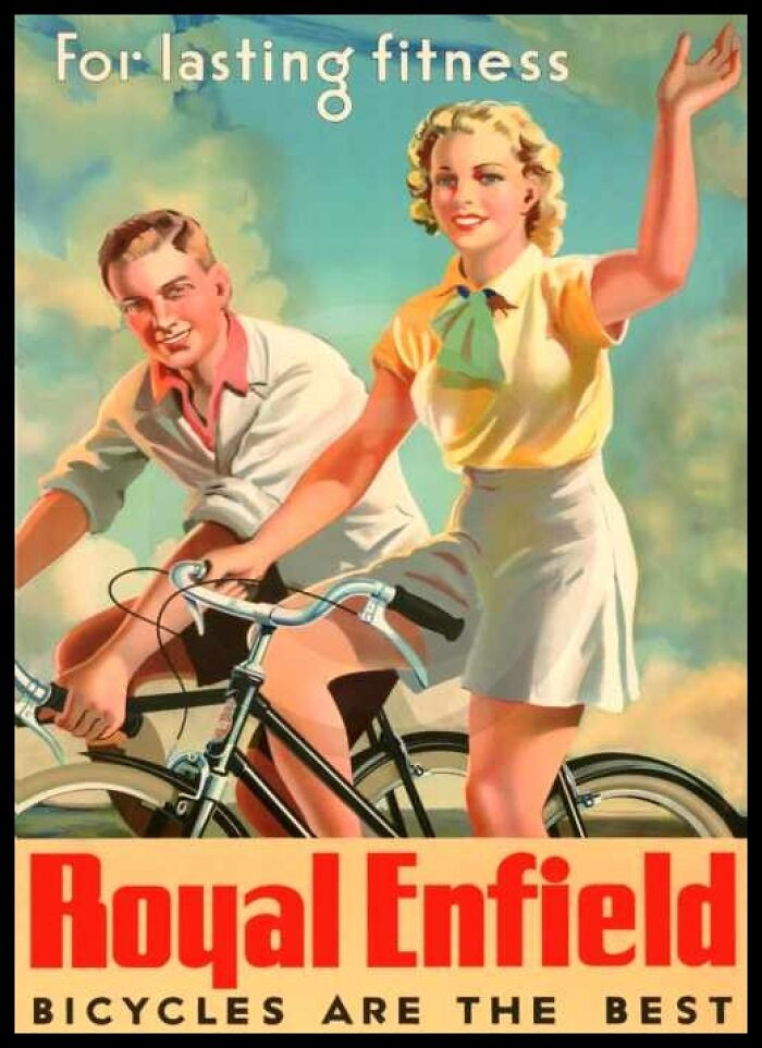 Poster Advertising Royal Enfield Bicycles (C. 1930). Artwork By Douglas Maxfield