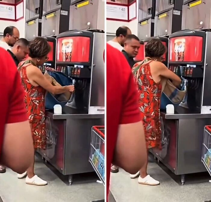 "Woman At A Costco In Canada Fills Her Bag Up With Ice Cubes From The Soda Dispenser. What Is Wrong With People?"