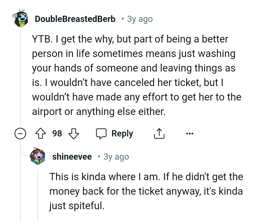 It is kind of spiteful