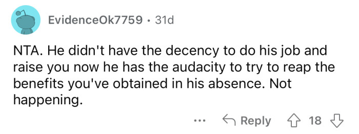 “Not happening.”