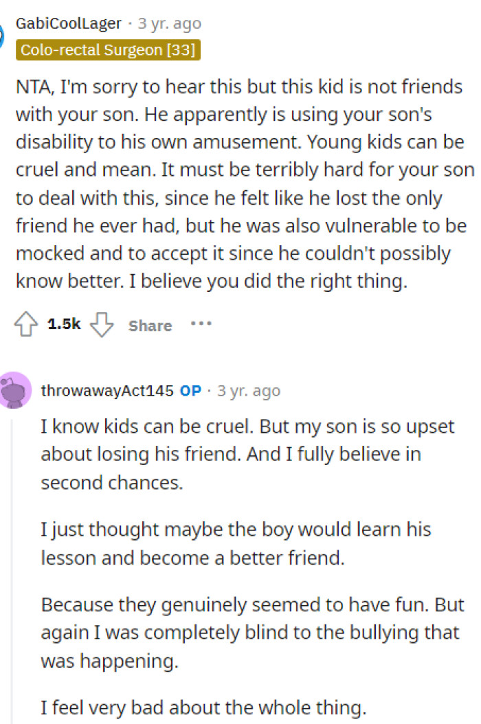 OP definitely knew what was going on, and it made it hard because he realized that this probably wasn't going to end well for them.