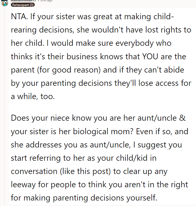 So, it's pretty much just like an open adoption between unrelated parties.