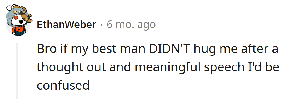 What's so strange about a hug?
