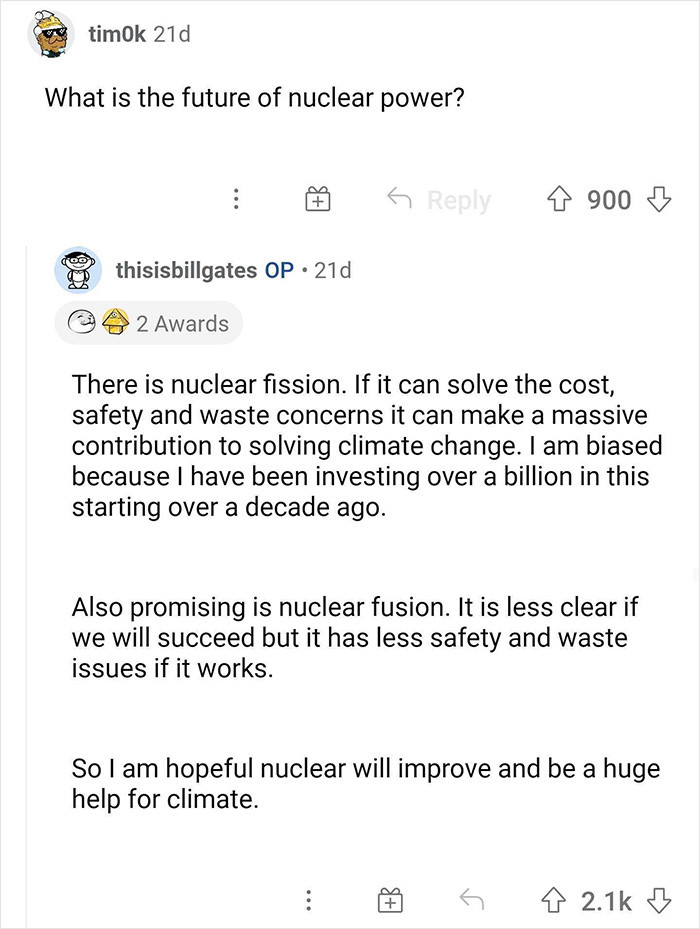 23. Gates' thoughts on the future of nuclear power