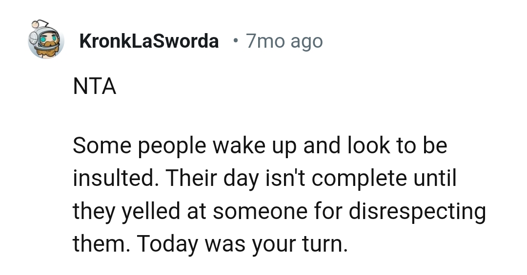 The OP got her turn today